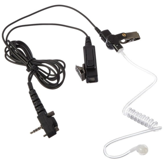 MaximalPower FBI Surveillance Headset Earpiece PTT Mic for VERTEX Radio w_ KEVLAR Enforcement
