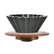 thumbnail image 1 of Embudo De Café Base De Cerámica Y Madera Forma De Onda Gotero De Café Práctico Advancent HA020516-00, 1 of 5