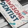 thumbnail image 6 of Awesome Dentist Inspirational Faux Leather Travel Luggage Tag, 6 of 7