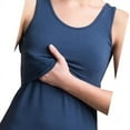 thumbnail image 2 of Langgg Camisole Sans Manches Unie à Col Rond d'Été pour Allaitement Maternité Haut, 2 of 7