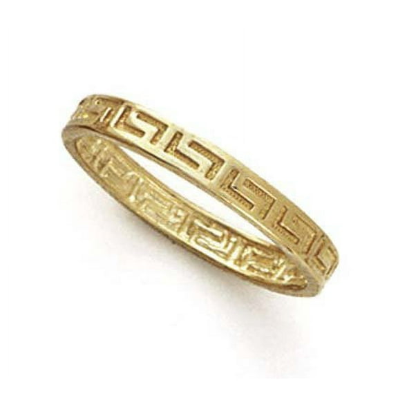14k Yellow Gold Greek Key Thumb Ring - 1.9 Grams - Size 11.0