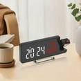 thumbnail image 4 of ZPAQI LED Mirror Alarm Clock Projecting Time Temperature Humidity Modern Clock 12/24, 4 of 21