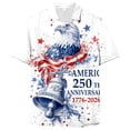 thumbnail image 6 of mgoYE Men T-Shirt 250 Years America Anniversary Button Shirt Mens 250th Independence Day Freedom Button Shirt USA Flag Star and Stripes Tee 250th Anniversary USA Button Shirt Long Sleeve L, 6 of 6