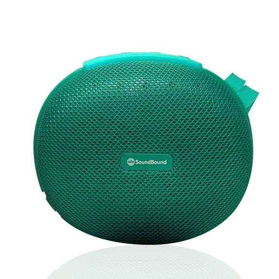SoundBound Excursion Pro Round Wireless Speaker with Sling, Aqua Blue