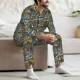 thumbnail image 7 of Kdxio Barbeque Men’s Pajama Set Pajamas For Men 2 Piece PJ Set with Men Pajama Pants and Long Sleeve T-Shirt Lounge Set-X-Large, 7 of 7