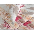 thumbnail image 3 of Ambesonne Birds and Nature Quilted Coverlet 2 Pcs, Art Vintage Floral, Twin Size, Dark Pink Champagne and Dust, 3 of 4