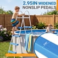 thumbnail image 5 of Ktaxon 4-Step Pool Ladder, 52 Inch Above Ground Swimming Pool Ladder with White Metal Frame & Blue Steps, Heavy-Duty Entry Ladder, 5 of 13