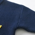 thumbnail image 6 of Lenpel Girls Boys' Sweaters Toddler Baby Long Sleeve Crewneck Embroidery Chunky Knit Pullover Sweater Tops Infant Newborn Clothes(Dark Blue,1-2 Years), 6 of 6