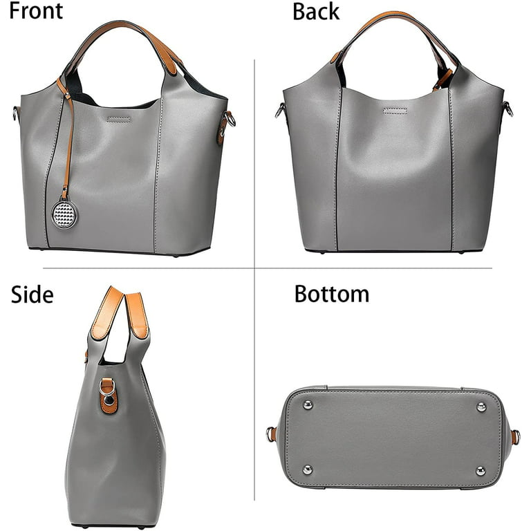  HESHE Genuine Leather Purses for Women Shoulder Hobo Bag  Crossbody Satchel Handbags Designer Ladies Totes Purse(Black) : Clothing,  Shoes & Jewelry