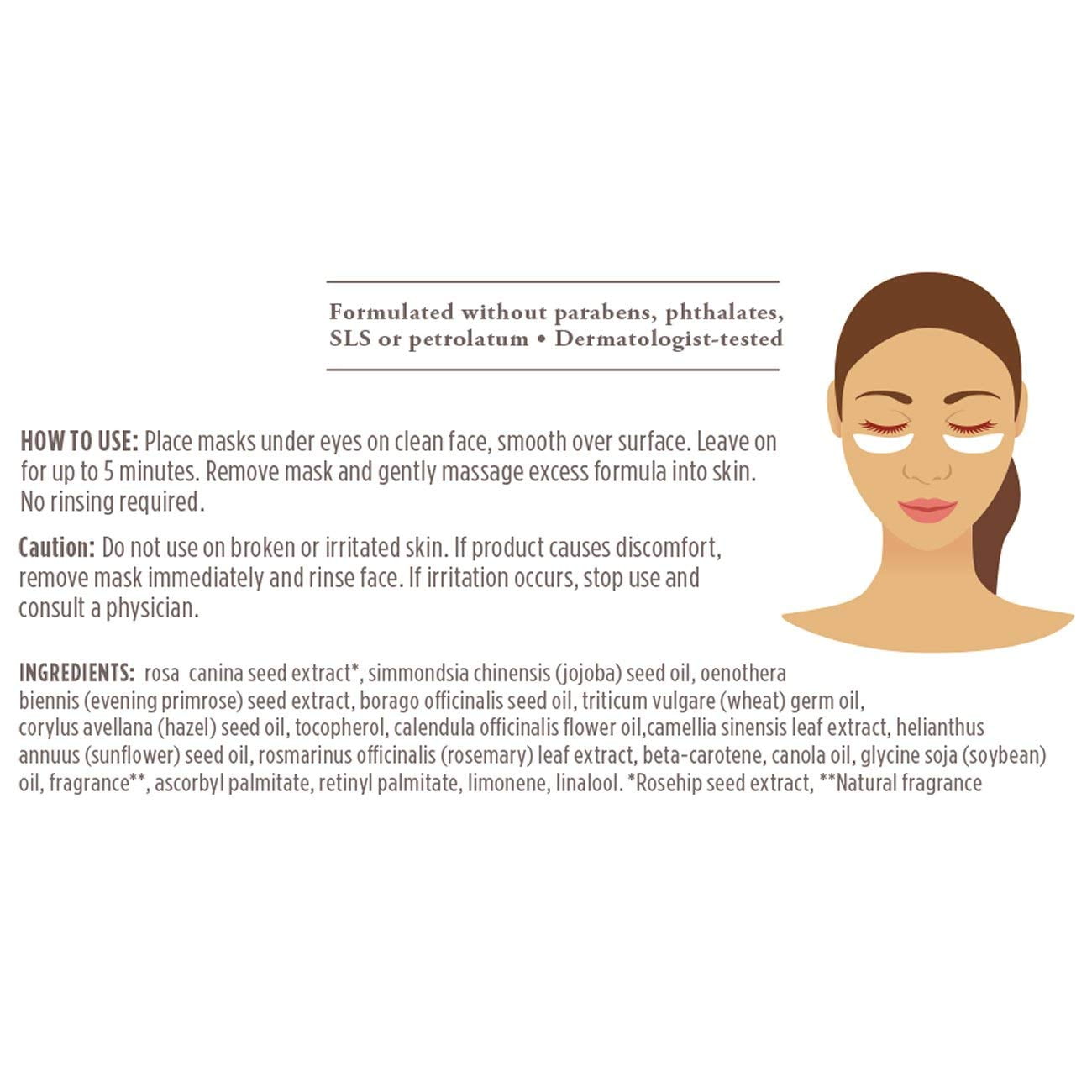Burt's Bees Rejuvenating Rosehip Seed Jojoba Oil Eye Mask (Pack of 4)