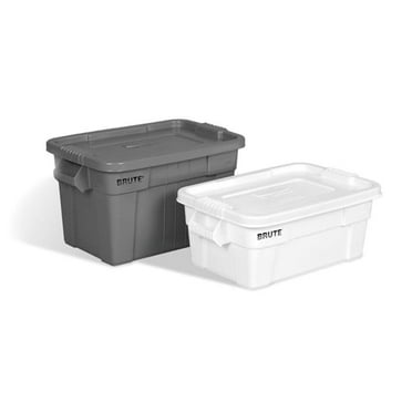 Rubbermaid Brute Tote Box, 20 gal, 27.88" x 17.38" x 15.13", Gray