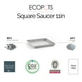 thumbnail image 2 of Ecopots Square Plastic Modern In/Outdoor Planter Flower Pot Saucer, White Grey, 11", 2 of 4