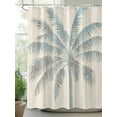 thumbnail image 2 of Tropical Palm Trees Shower Curtain, Beige Retro Rustic Wood Textured Bathroom Decor Curtains Set with Hooks, Waterproof Fabric Home Accessories， 72 X 78 Inch Long, 2 of 6