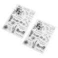 thumbnail image 4 of Loewten 2Pcs Transparent Plants Theme Safe Reusable Material Wide Application Clear For Card Book Envelope,Clear ,Clear Stamping Tools, 4 of 8