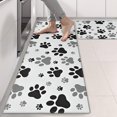 thumbnail image 2 of Kitchen Rugs Sets Of 2,Grey Dog Paw Footprint Anti Fatigue Kitchen Mat Rugs Non Slip Washable,Decorative Kitchen Floor Mats for Kitchen,Sink,Laundry,17"X47", 2 of 5