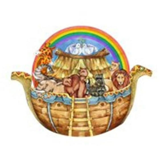 Wooden Noah Ark Decorative Hanging or Freestanding Figurine for Home & Garden