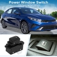 thumbnail image 2 of Interruptor de ventana eléctrica Unique Bargains para Kia Forte 2011-2012 No. 935801X000 Interruptor de control de ventana ABS Negro Lado Trasero Izquierdo Derecho, 2 of 7