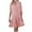 Pink, variant on WTOBBY Women's Dresses Casual Long Sleeve Stripe Print Lapel Shirt Dress Fashion Party Dress, Button Front for Work and Social Events,Light Purple L