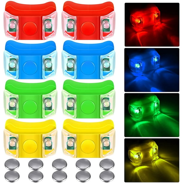 Cododia 8 Pieces Marine Boat Bow Lights Led Boat Navigation Lights Marine Boat Navigation Lamp With 10 Button Batteries For Boat Kayak Motorboat Bike