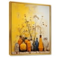 thumbnail image 2 of Designart "Simplistic Amber Ceramics I" Boho Pottery Floater Framed Canvas Prints, 2 of 5