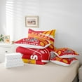 thumbnail image 5 of Eosebridal Football 7 Pieces Comforter Sets Queen Size Kansas Bedding Set for All Season Gifts for Football Fans Football City Bed in a Bag with Comforter,Sheets, 5 of 5