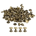 thumbnail image 1 of Unique Bargains 50 Sets Leather Rivets 9mm Double Cap Rivets 10mm Height Metal Studs Rivet, Bronze Tone, 1 of 5