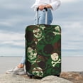 thumbnail image 7 of Fuzoiu Camouflage Skull Print Suitcase Cover,Washable Luggage Covers for Suitcase,Elastic Luggage Protector Cover,Scratch Resistant Travel Suitcase Covers-X-Large, 7 of 7