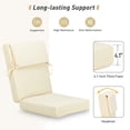 thumbnail image 4 of Aoodor 4-Piece Outdoor Chair Cushions 45 x 22 x 4 Inch Patio Furniture Seat Cushion - Cream Yellow, 4 of 10