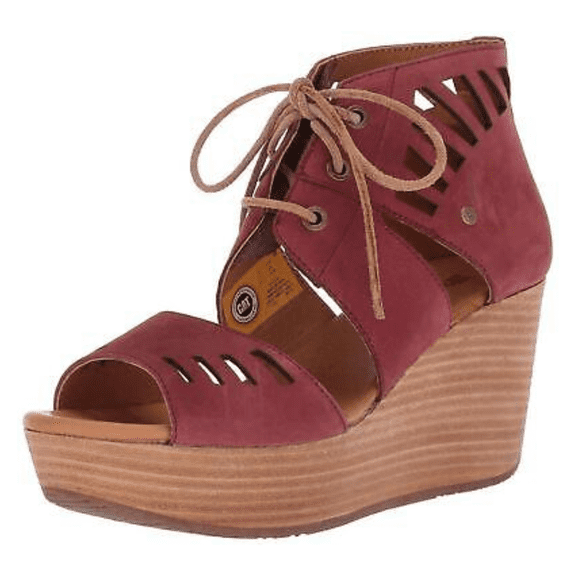 CAT-Caterpillar Women's Alma Puritan Rouge Platform Wedge Sandal, Size 7