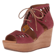 CAT-Caterpillar Women's Alma Puritan Rouge Platform Wedge Sandal, Size 7