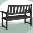 thumbnail image 4 of HDPE Memorial Bench – 50'' Weatherproof Durable Outdoor Bench, 2-Person Park Bench, Easy to Move, Multi-Purpose Design Ideal for Porch, Patio, Church, and School (Black), 4 of 6