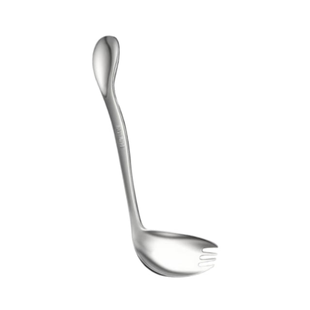 Utensilio curvo para comer solo, ayuda para alimentación, vajilla de uso doméstico, práctico, portátil, ergonómico, auxiliar, para pacientes. Cuchara Tenedor Derecha
