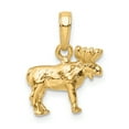 thumbnail image 3 of Saris and Things 14K Yellow Gold 3-D Moose Pendant, 3 of 7