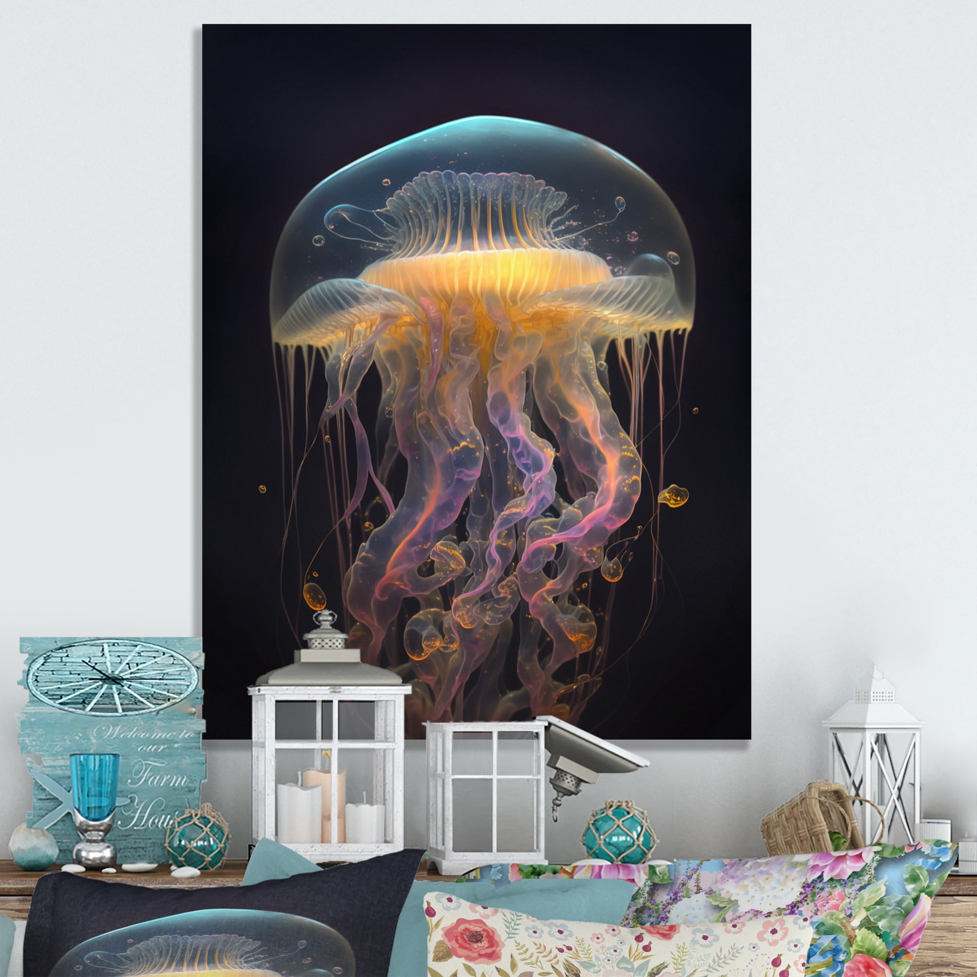 Designart Jellyfish I Canvas Wall Art