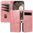 thumbnail image 7 of for Google Pixel 7 Pro Wristlet Wallet Rugged Case, PU Leather Flip Folio Cover Card Holder Bracket Phone Case Heavy Duty Classic Business TPU Inner Cover for Google Pixel 7 Pro, Rosegold, 7 of 7
