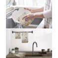 thumbnail image 5 of Spring Floral Kitchen Dish Towels for Drying Dishes Set of 3, Daisy Sunflowers Wisteria Hummingbird Beige Waffle Weave Microfiber Hand Tea Bathroom Towels Quick Dry & Absorbent Towel 12x12, 5 of 7
