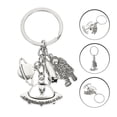 thumbnail image 5 of Llavero colgante de aleación con diseño de astronautas y planetas, llavero decorativo, accesorio para llaves, 5 of 5