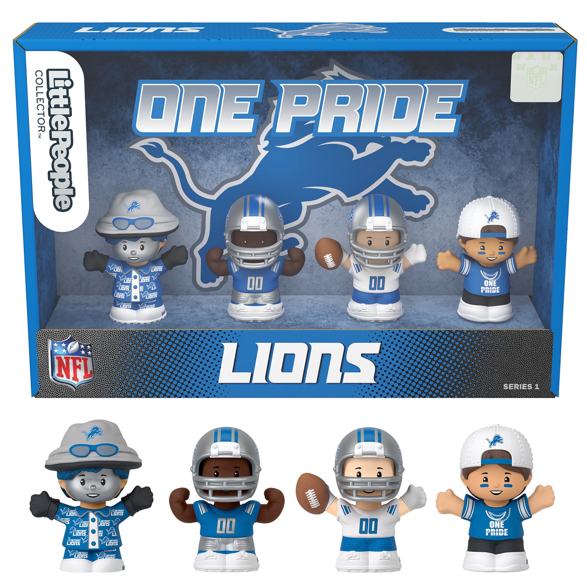 Fisher-Price Little People Detroit Lions Four-Piece NFL Collector Set