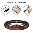 thumbnail image 5 of DouZhe Network Points Prints Steering Wheel Cover, Universal 15 inch Anti-Slip Odorless Elastic Fantasy Internet Car Steering Wheels Cover for Women Men, 5 of 7