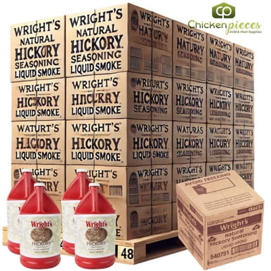 Wright’s Hickory Liquid Smoke – The "Original" Condensed Wood Smoke, Full 48-Case Pallet (192 Gallons) – Industrial Bar & Mixology Volume