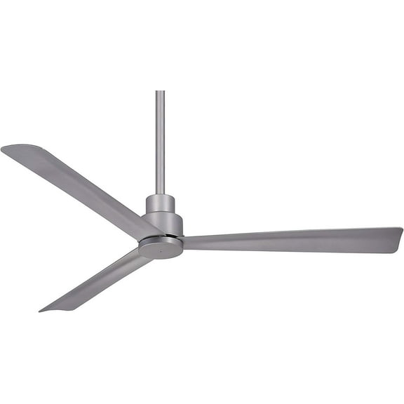 52" Minka Aire Simple Silver Outdoor Ceiling Fan with Remote Control