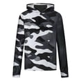 thumbnail image 3 of Ceisia Camouflage Print Hooded Top Men's Slim Fit Long Sleeve UV Protective Face Mask Shirt Gray XL Gifts, 3 of 5