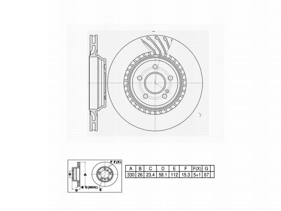 Winstop Brake Rotor, Rear WS245438, Mercedes-Benz SL600 2010-2004