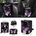 thumbnail image 6 of KUIFORTI 12 Pcs Butterfly Car Seat Covers and Accessories for Women, Steering Wheel Cover,Seat Belt Shoulder Pad Mirror Cover Coasters Car Auto Air Vent Keychain Chapstick Holder Car Trash Can, 6 of 7