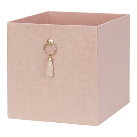 Better Homes & Gardens Fabric Storage Bin with Tassel, Multiple Colors