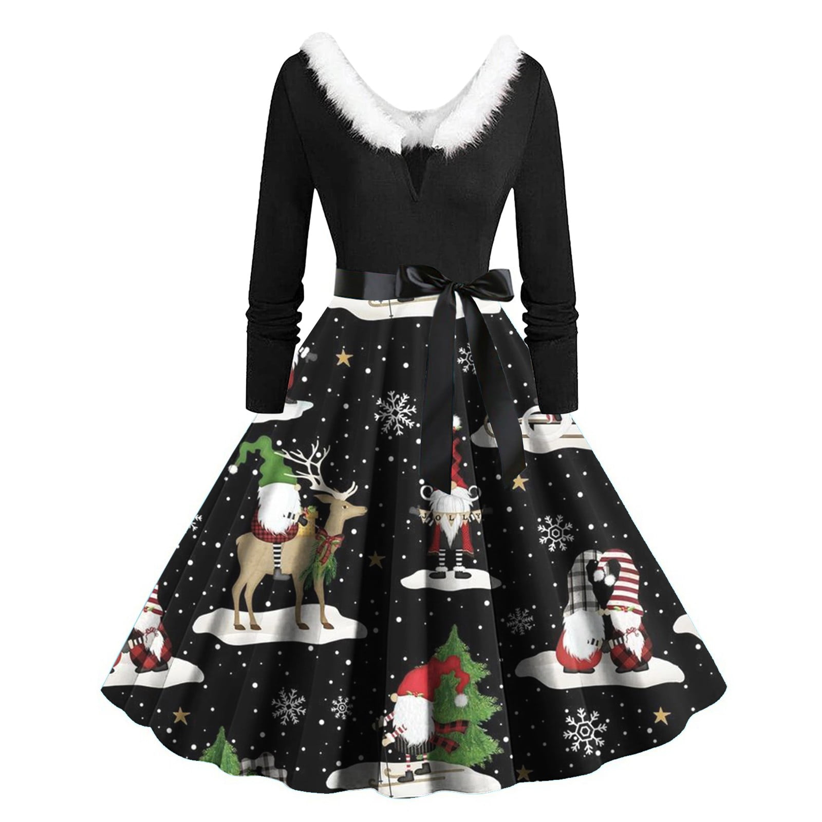 Selfeat Women Swing Dress Long Sleeve Christmas Kosovo | Ubuy