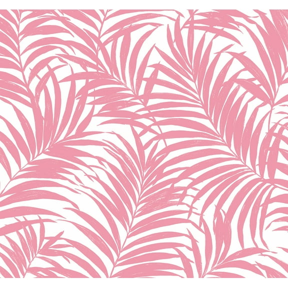NextWall Pink Beach Palm Peel and Stick Wallpaper
