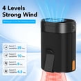 thumbnail image 2 of Ventilador de Cintura Recargable 3000mAh, 25H Autonomía, 4 Velocidades + Ventilador Turbo Dual 6600 RPM, Portátil con Clip para Camisa/Cinturón Ideal para Senderismo, Trabajos Exteriores, Decoradores, 2 of 5