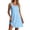 Light blue, variant on Women Casual Cotton Linen Sleeveless Crew Neck Plain Maxi Dress Ruffle Shift Dress Flowy Beach Summer Long Tank Loose and Comfortable by Awwp Wine L