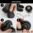 thumbnail image 4 of Ruedas de maleta de repuesto universales de 50x18mm para equipaje, 4 piezas, Kit de maleta de Metal de goma para maleta, carrito de mano, cochecito, 4 of 5